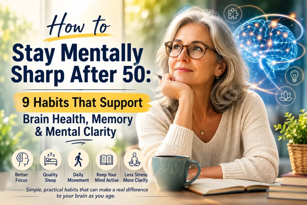 How to stay mentally sharp after 50 with habits that support brain health and mental clarity